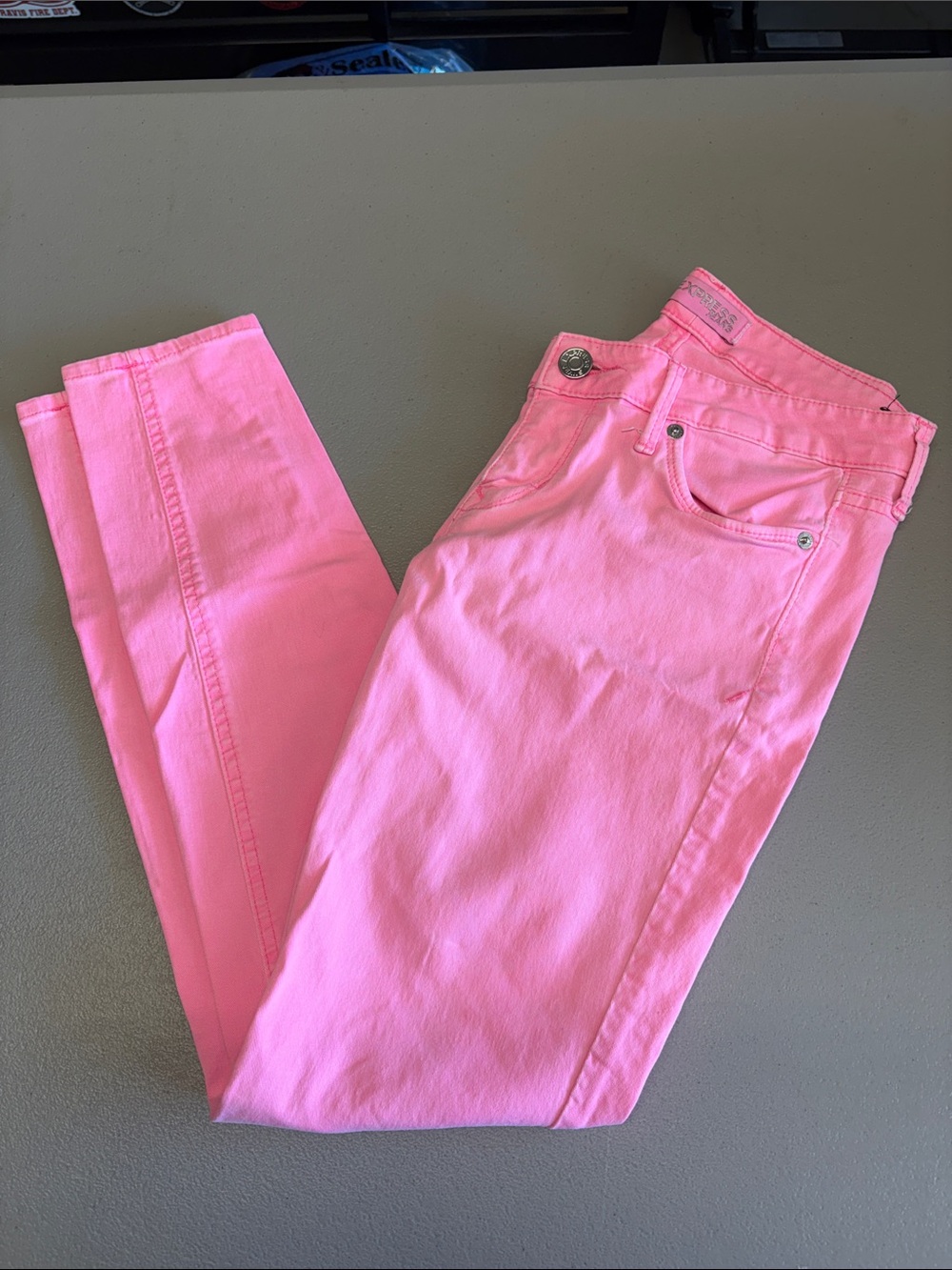 Express Bright Pink Skinny Jeans for Women